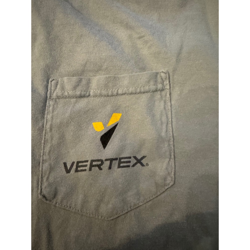 Comfort Colors Vertex Project Graphic Pocket T-Shirt Blue Gray XL